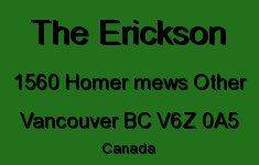 The Erickson 1560 HOMER MEWS V6Z 0A5